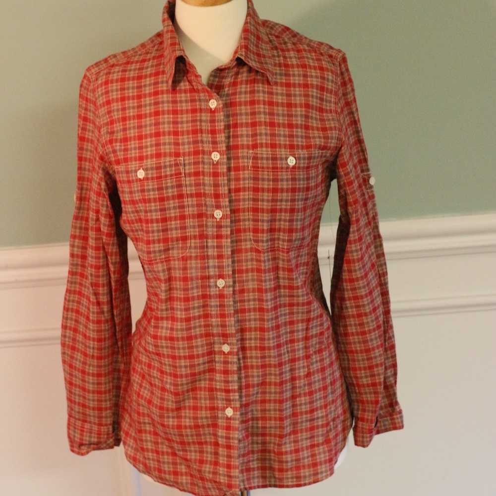 Ralph Lauren plaid button up shirt. NWT. M